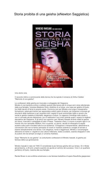 [ SCARICA ] Storia proibita di una geisha (eNewton Saggistica) PDF