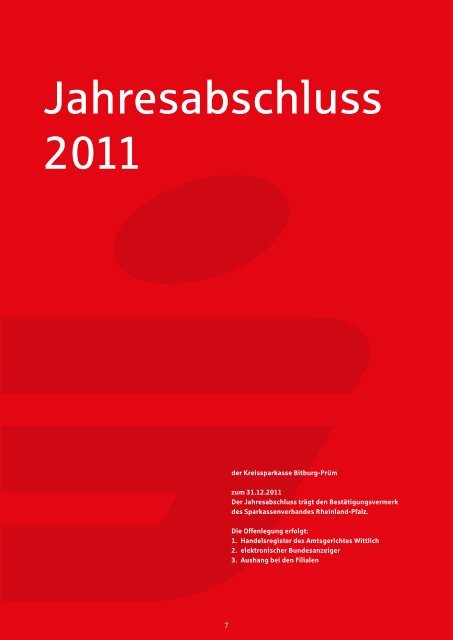 Unser Jahresbericht 2011 - Kreissparkasse Bitburg-Prüm