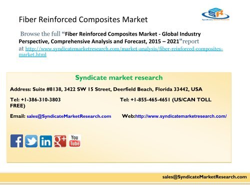 Fiber Reinforced Composites Market