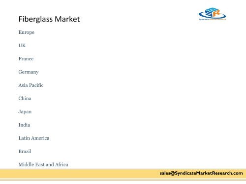 Fiberglass Market