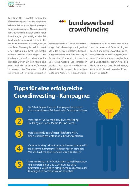 AW Wirtschaftsinfo Dezember 2016 - Crowdfunding, die Finanzierungsform der Zukunft?