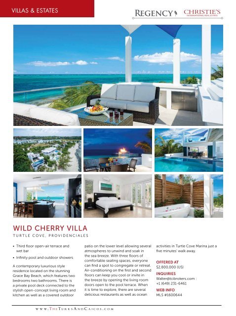 Turks and Caicos Islands Real Estate Winter/Spring 2016/17