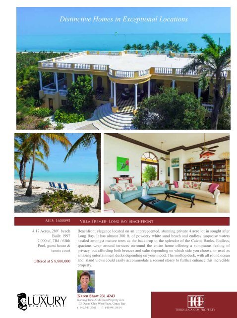 Turks and Caicos Islands Real Estate Winter/Spring 2016/17