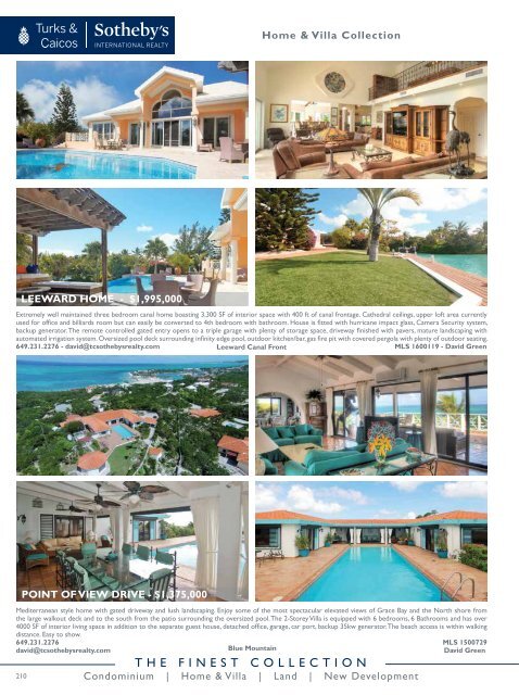 Turks and Caicos Islands Real Estate Winter/Spring 2016/17