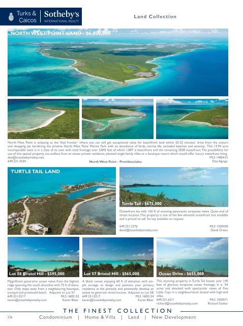 Turks and Caicos Islands Real Estate Winter/Spring 2016/17