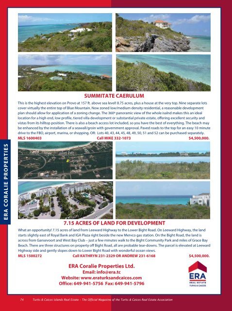 Turks and Caicos Islands Real Estate Winter/Spring 2016/17