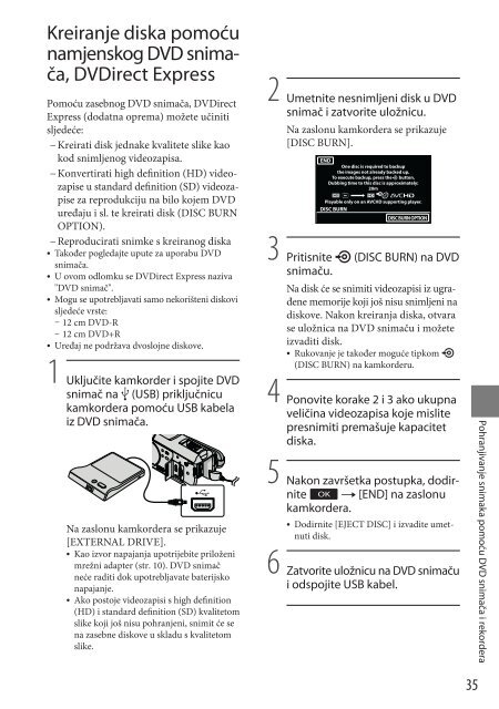 Sony HDR-CX505VE - HDR-CX505VE Istruzioni per l'uso Croato