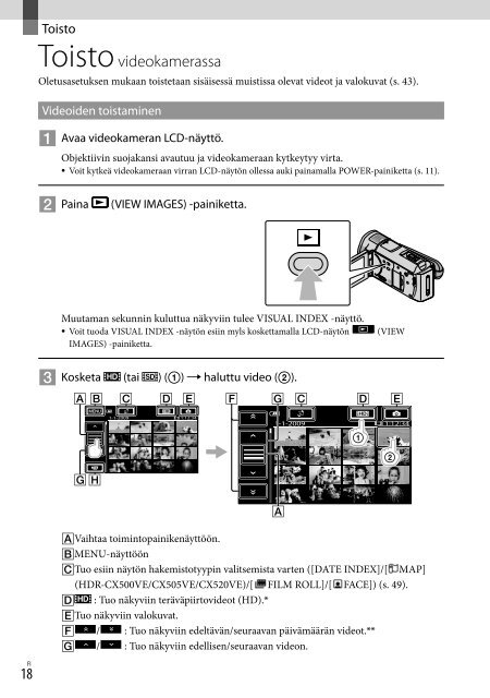 Sony HDR-CX505VE - HDR-CX505VE Istruzioni per l'uso Danese