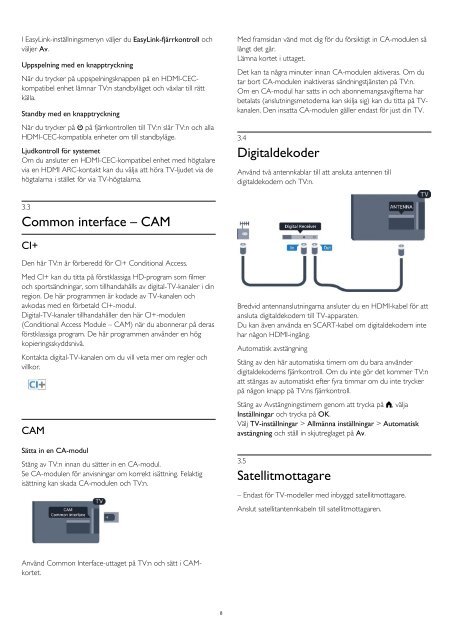 Philips 4000 series T&eacute;l&eacute;viseur LED ultra-plat - Mode d&rsquo;emploi - SWE