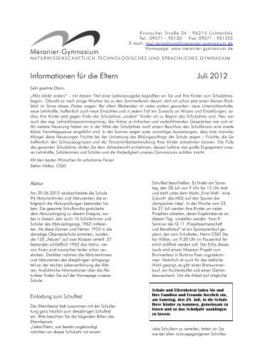 Elterninformation Juli 2012 pdf - Meranier Gymnasium