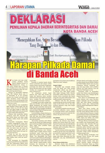 Warta Banda Aceh EDISI X 2016