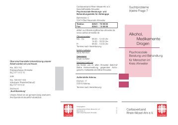 Flyer PSBB Ahrweiler - Caritasverband Rhein-Mosel-Ahr eV