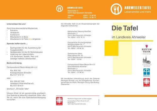 Die Tafel - Caritasverband Rhein-Mosel-Ahr eV