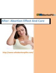 After Abortion Effect And Care