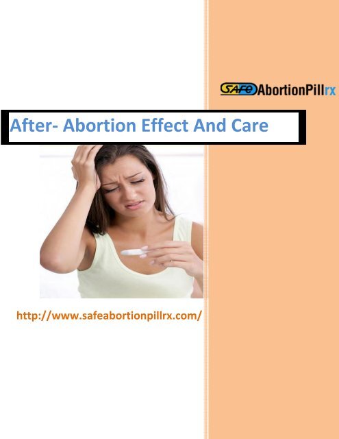 After Abortion Effect And Care