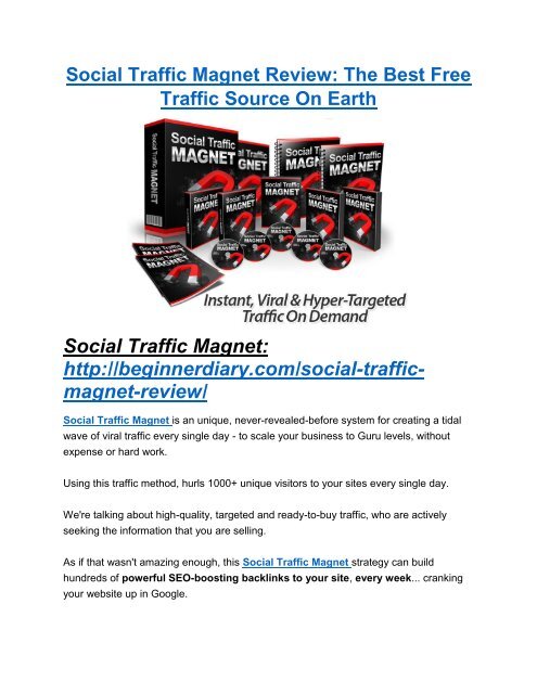 Social Traffic Magnet review and giant bonus with +100 items