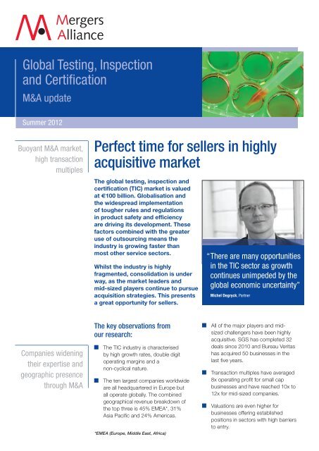 Global Testing, Inspection and Certification M&A Update.pdf - Catalyst