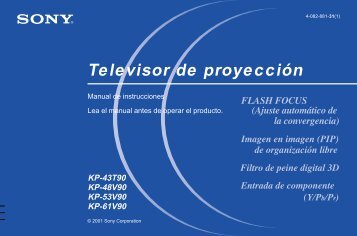 Sony KP-53V90 - KP-53V90 Istruzioni per l'uso Spagnolo