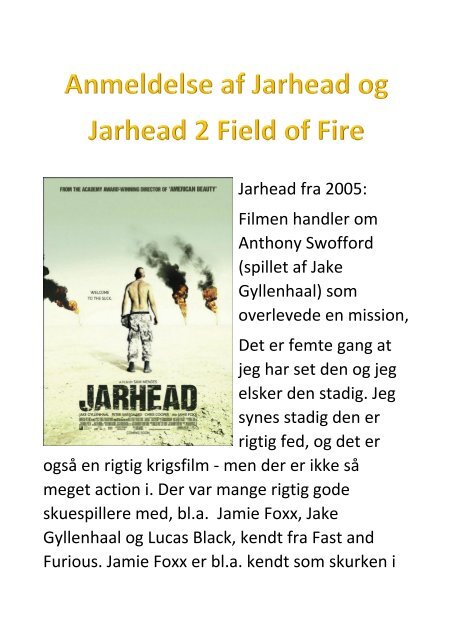 Anmeldelse af Jarhead