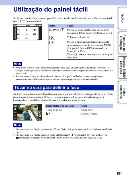 Sony DSC-T110 - DSC-T110 Istruzioni per l'uso Portoghese