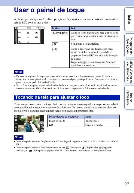 Sony DSC-T110 - DSC-T110 Istruzioni per l'uso Portoghese