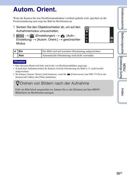 Sony DSC-T110 - DSC-T110 Istruzioni per l'uso Tedesco
