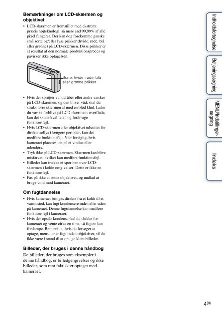 Sony DSC-T110 - DSC-T110 Istruzioni per l'uso Danese