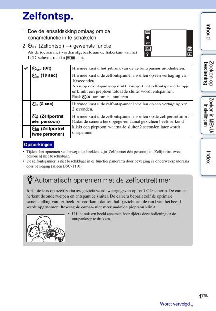 Sony DSC-T110 - DSC-T110 Istruzioni per l'uso Olandese