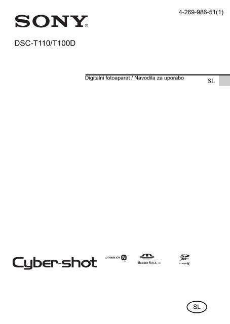 Sony DSC-T110 - DSC-T110 Istruzioni per l'uso Sloveno