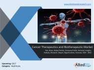  Cancer therapeutics and biotherapeutic market Forecast to 2022