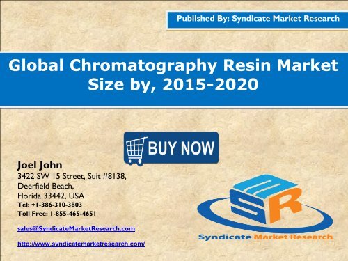 Global Chromatography Resin Market Size, 2015 - 2020