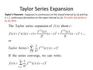 Taylor Series Expansion