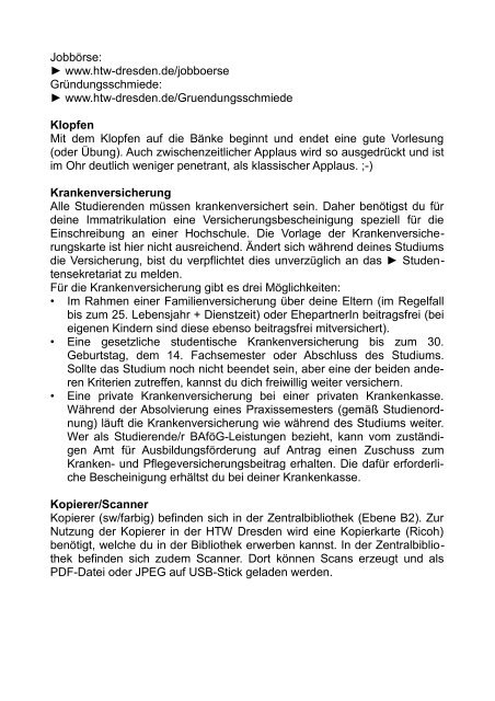 Hochschul ABC  - HTW Dresden