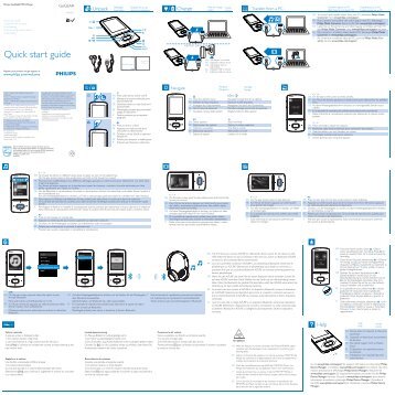 Philips GoGEAR Baladeur MP4 - Guide de mise en route - ESP