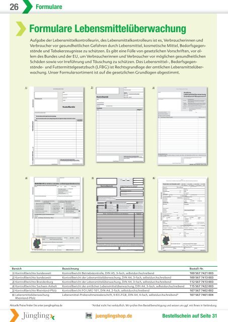 Fachkatalog Lebensmittelüberwachung