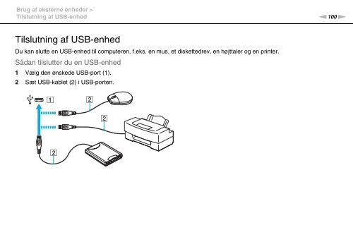 Sony VPCS11X9R - VPCS11X9R Istruzioni per l'uso Danese