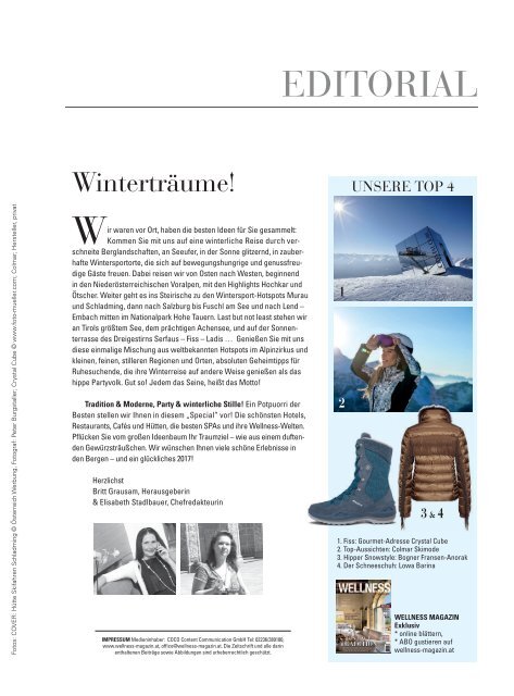 WELLNESS Magazin Special - Winterurlaub 2016