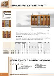 key to type codes: distributors for subcontractors