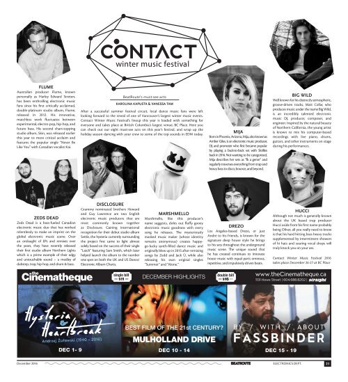 BeatRoute Magazine B.C. print e-edition - December 2016