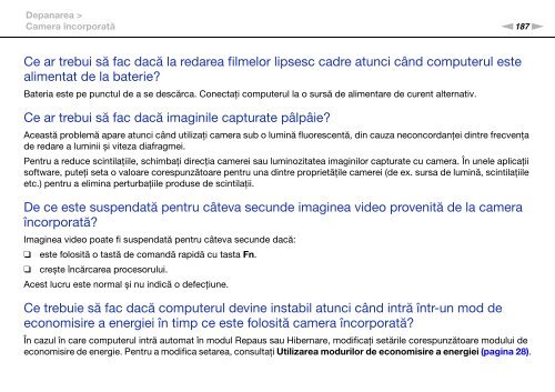 Sony VPCZ11Z9R - VPCZ11Z9R Istruzioni per l'uso Rumeno