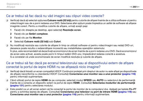 Sony VPCZ11Z9R - VPCZ11Z9R Istruzioni per l'uso Rumeno