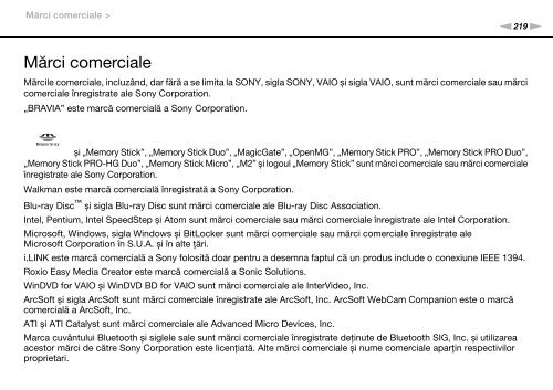 Sony VPCZ11Z9R - VPCZ11Z9R Istruzioni per l'uso Rumeno