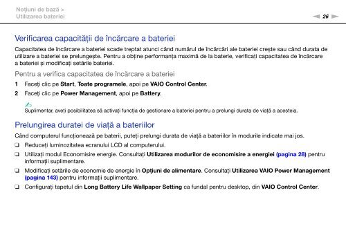 Sony VPCZ11Z9R - VPCZ11Z9R Istruzioni per l'uso Rumeno