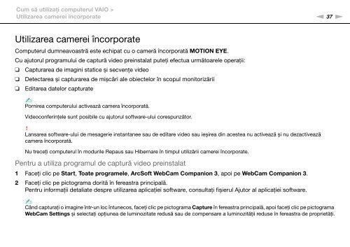 Sony VPCZ11Z9R - VPCZ11Z9R Istruzioni per l'uso Rumeno