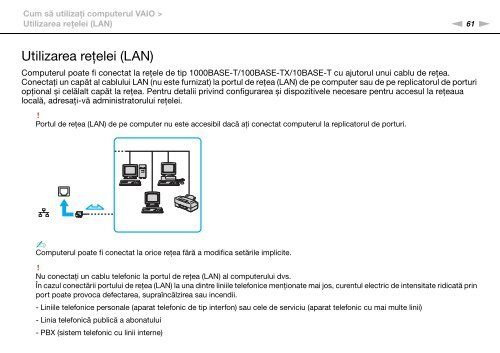 Sony VPCZ11Z9R - VPCZ11Z9R Istruzioni per l'uso Rumeno