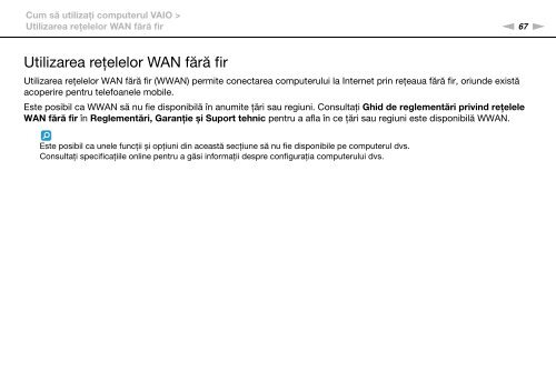 Sony VPCZ11Z9R - VPCZ11Z9R Istruzioni per l'uso Rumeno