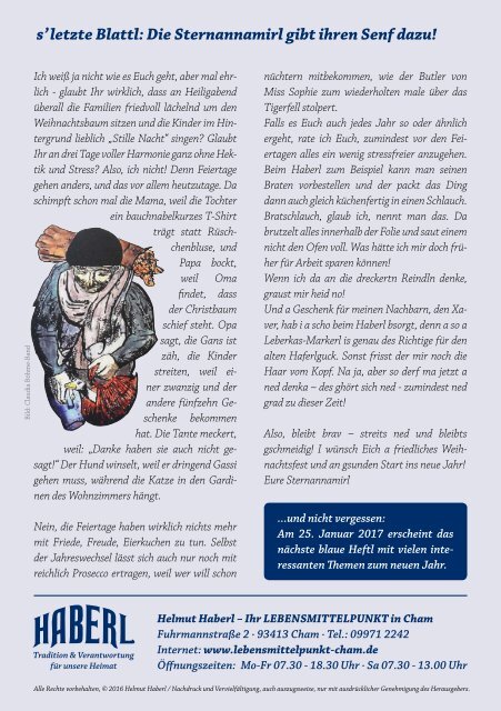 s‘blaue Heftl - Haberl Kundenmagazin Ausgabe 3 / 07.12.2016