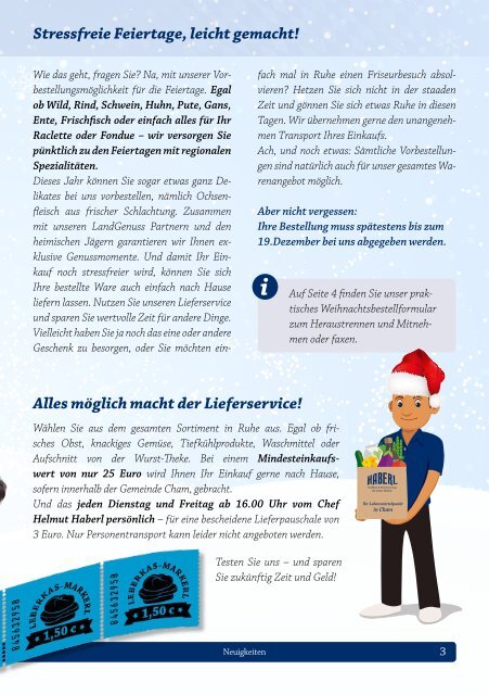 s‘blaue Heftl - Haberl Kundenmagazin Ausgabe 3 / 07.12.2016