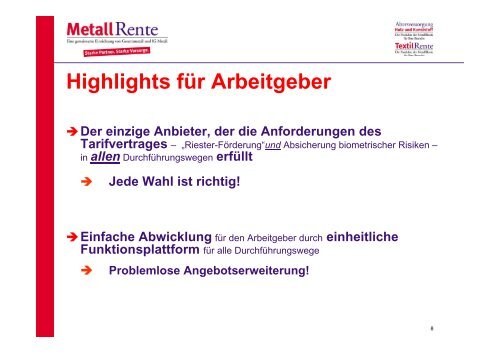 und Chanceprodukte - MetallRente