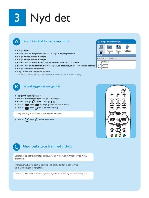 Philips Adaptateur multim&eacute;dia sans fil - Guide de mise en route - DAN